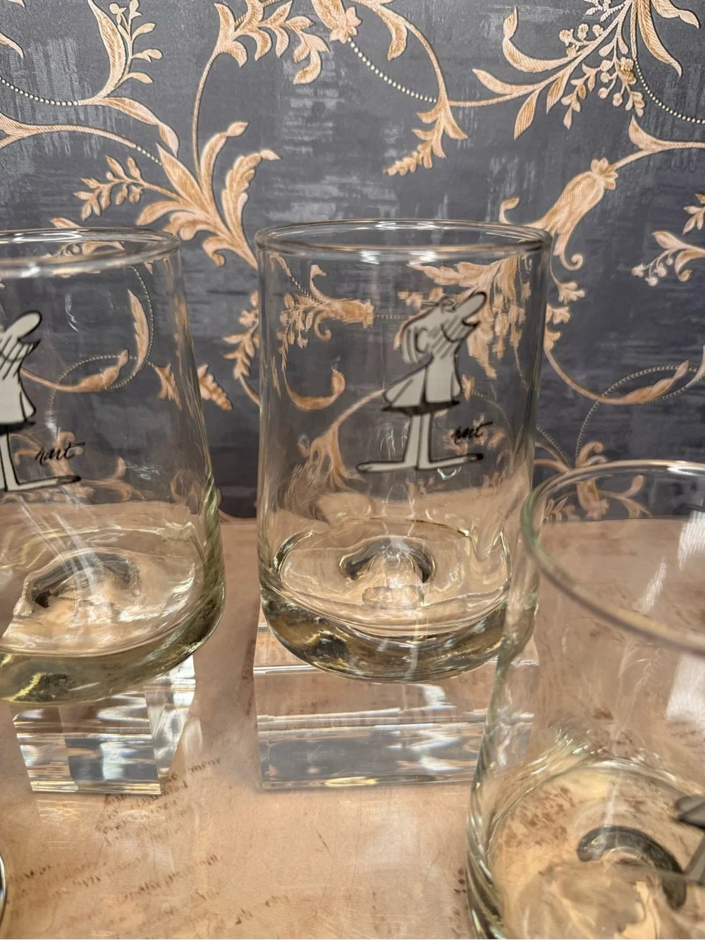 Vintage B.C. Comic Strip Pinched Rocks Glasses Set of 4 Johnny Hart